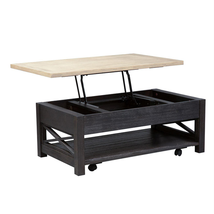 Liberty Heatherbrook Lift Top Cocktail Table in Charcoal and Ash - Furniture Max (Falls Church,VA) *