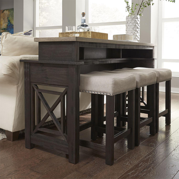 Liberty Heatherbrook Console Bar Table in Charcoal and Ash - Furniture Max (Falls Church,VA) *