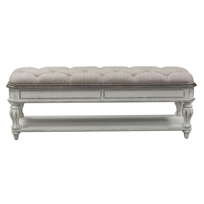 Liberty Magnolia Manor Bed Bench in Antique White - Furniture Max (Falls Church,VA) *