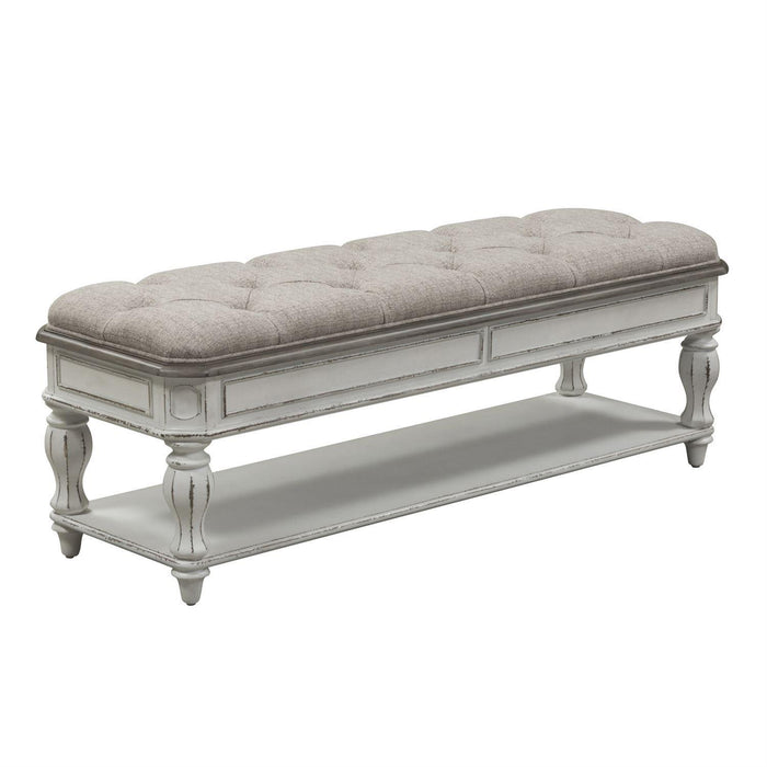 Liberty Magnolia Manor Bed Bench in Antique White - Furniture Max (Falls Church,VA) *