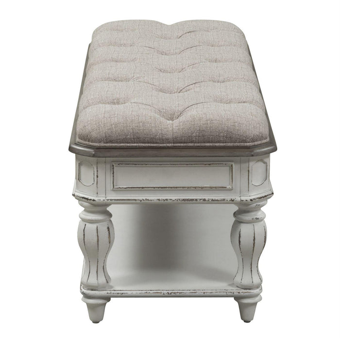 Liberty Magnolia Manor Bed Bench in Antique White - Furniture Max (Falls Church,VA) *