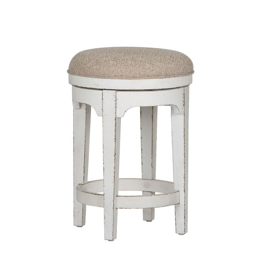 Liberty Magnolia Manor Console Swivel Stool in Antique White - Furniture Max (Falls Church,VA) *