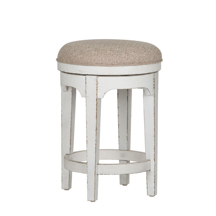 Liberty Magnolia Manor Console Swivel Stool in Antique White - Furniture Max (Falls Church,VA) *