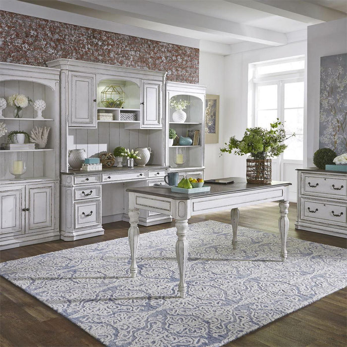 Liberty Magnolia Manor Credenza with Hutch in Antique White - Furniture Max (Falls Church,VA) *