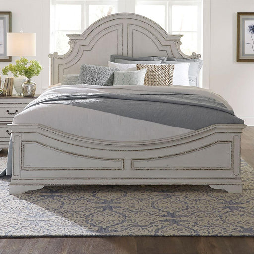Liberty Magnolia Manor King Panel Bed in Antique White - Furniture Max (Falls Church,VA) *