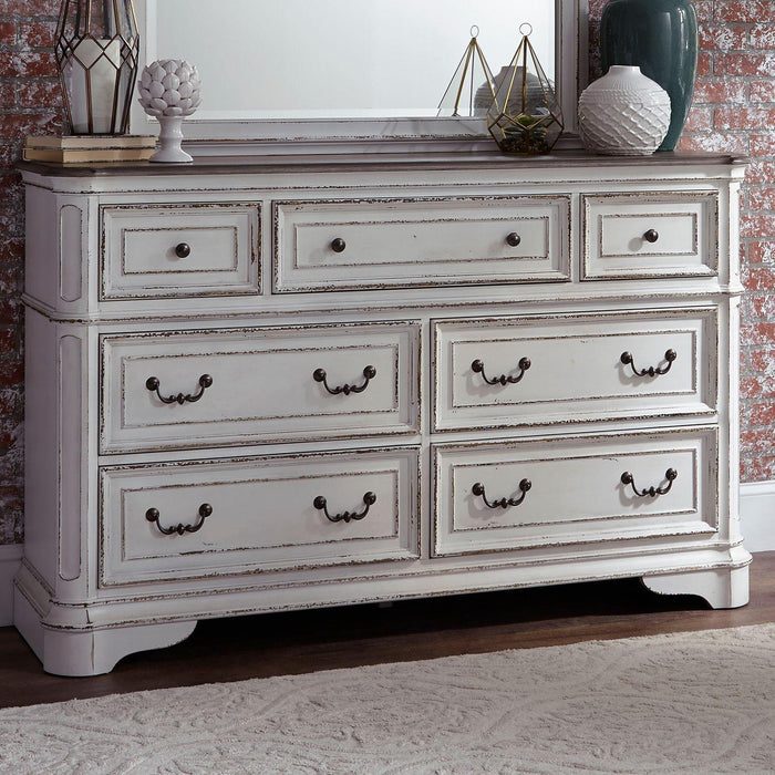 Liberty Magnolia Manor Seven Drawer Dresser in Antique White - Furniture Max (Falls Church,VA) *