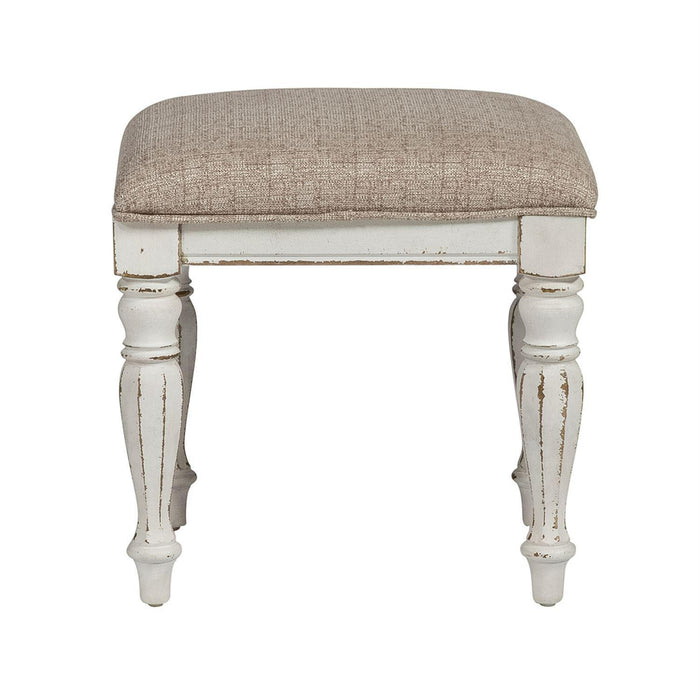 Liberty Magnolia Manor Vanity Stool in Antique White - Furniture Max (Falls Church,VA) *