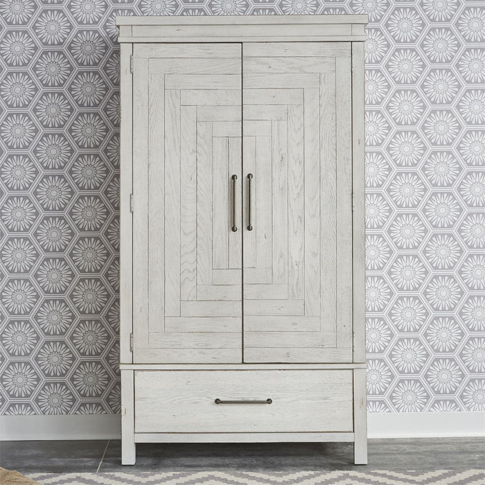 Liberty Modern Farmhouse Armoire in White - Furniture Max (Falls Church,VA) *