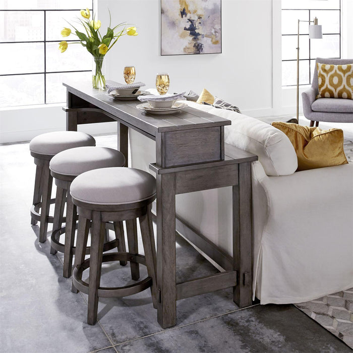 Liberty Modern Farmhouse Console Bar Table in Dusty Charcoal - Furniture Max (Falls Church,VA) *
