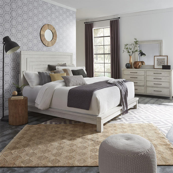 Liberty Modern Farmhouse King Platform Bed in White - Furniture Max (Falls Church,VA) *