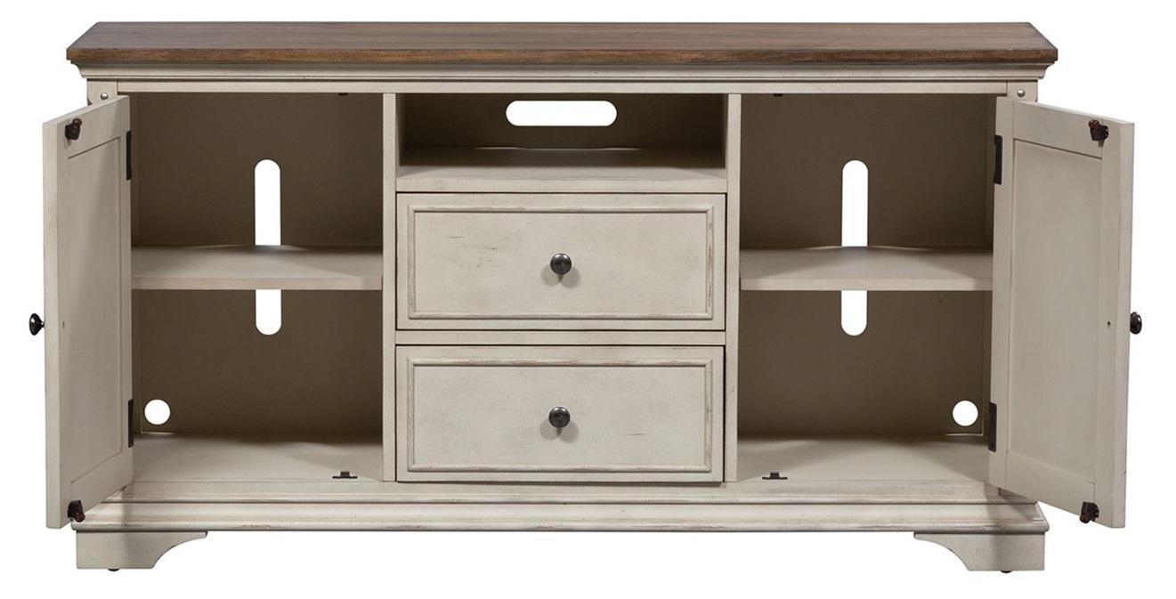 Liberty Morgan Creek 56" TV Console in Antique White - Furniture Max (Falls Church,VA) *