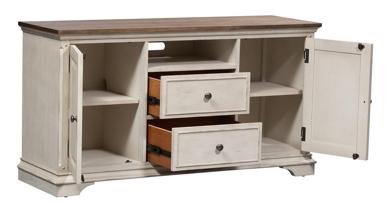 Liberty Morgan Creek 56" TV Console in Antique White - Furniture Max (Falls Church,VA) *
