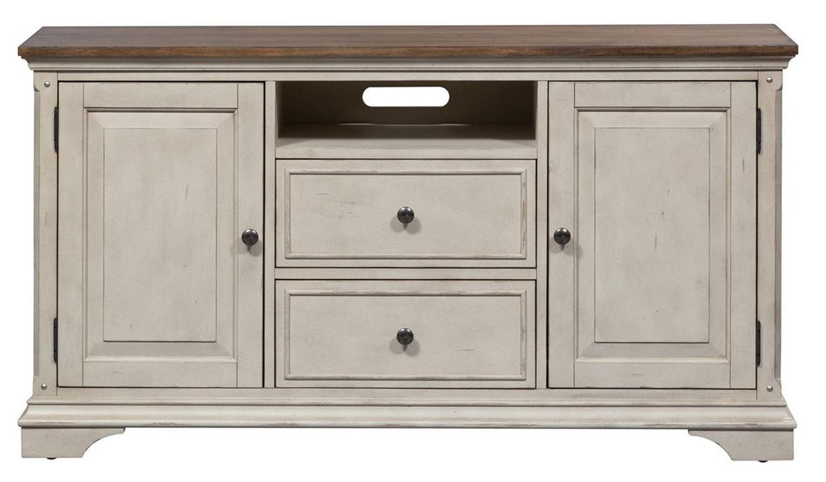 Liberty Morgan Creek 56" Entertainment TV Stand with Hutch Antique White - Furniture Max (Falls Church,VA) *