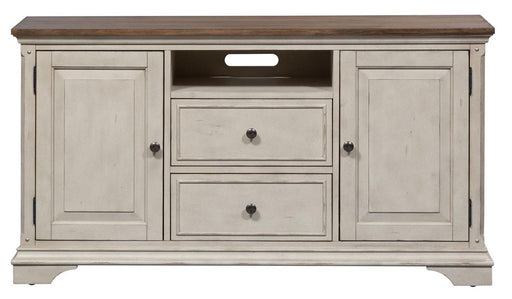 Liberty Morgan Creek 56" Entertainment TV Stand with Hutch Antique White - Furniture Max (Falls Church,VA) *