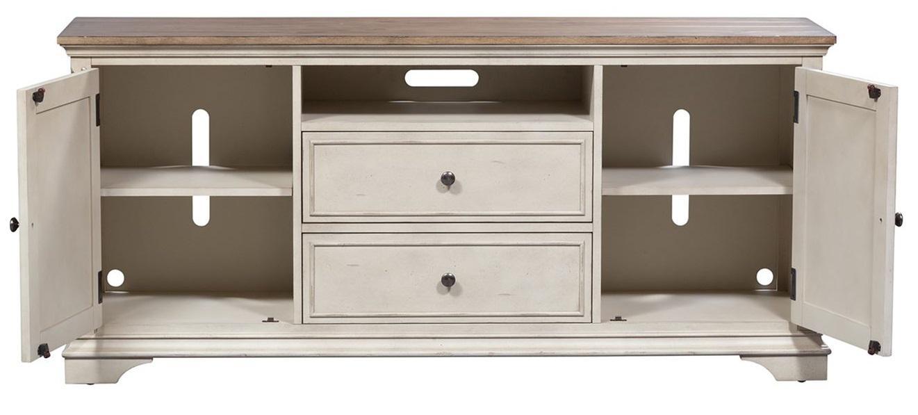 Liberty Morgan Creek 66" TV Console in Antique White - Furniture Max (Falls Church,VA) *