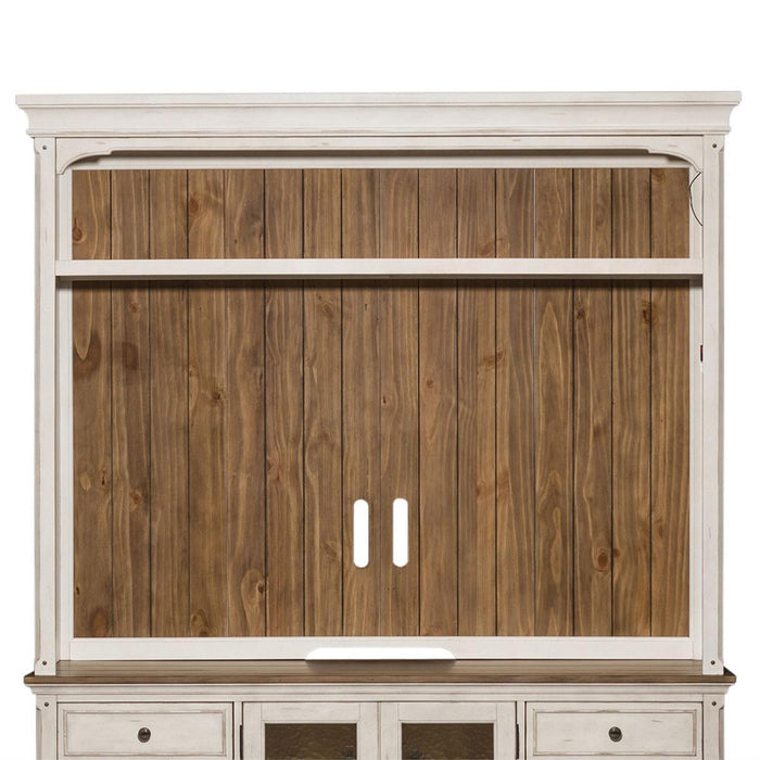 Liberty Morgan Creek 56" Entertainment TV Stand with Hutch Antique White - Furniture Max (Falls Church,VA) *