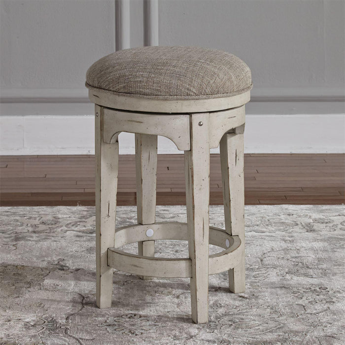 Liberty Morgan Creek Console Swivel Stool in Antique White - Furniture Max (Falls Church,VA) *