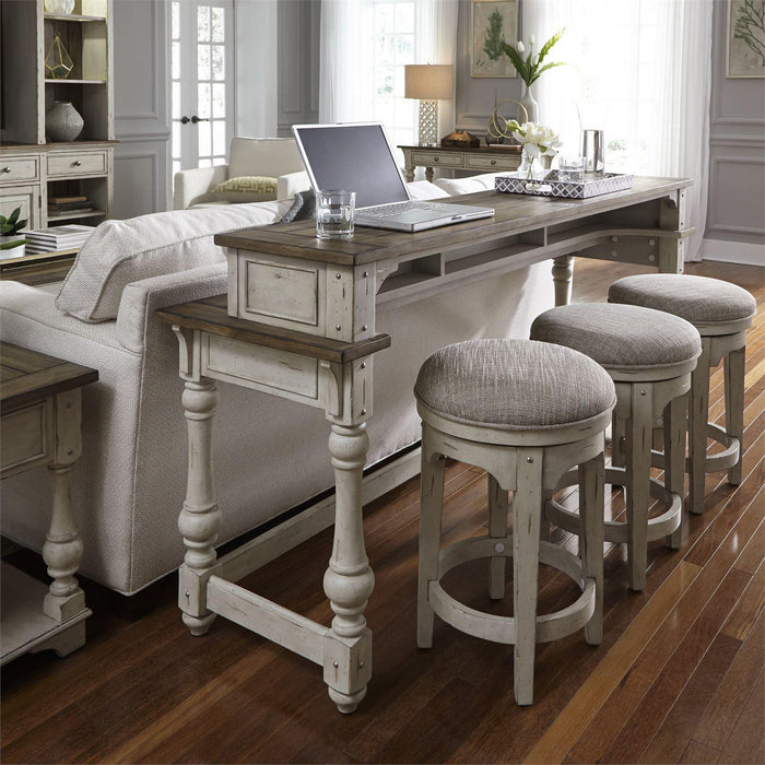 Liberty Morgan Creek Console Swivel Stool in Antique White - Furniture Max (Falls Church,VA) *