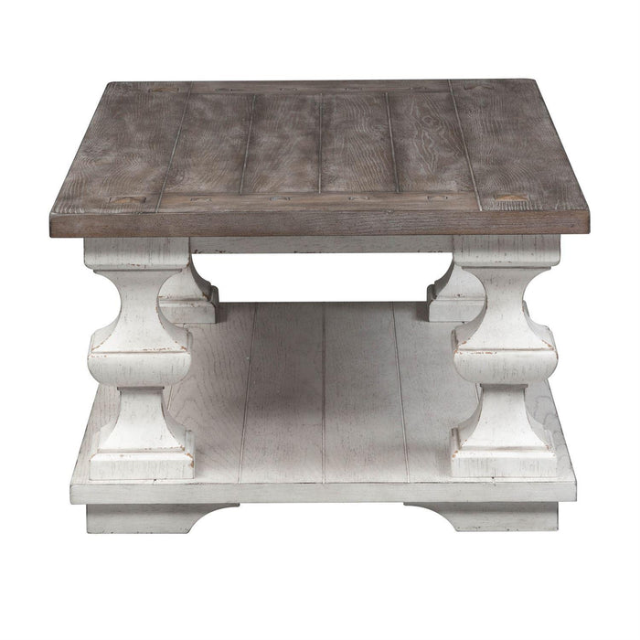 Liberty Sedona Cocktail Table in Heavy Distressed White - Furniture Max (Falls Church,VA) *