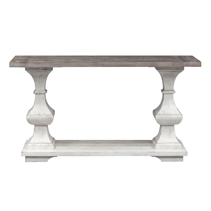 Liberty Sedona Sofa Table in Heavy Distressed White - Furniture Max (Falls Church,VA) *