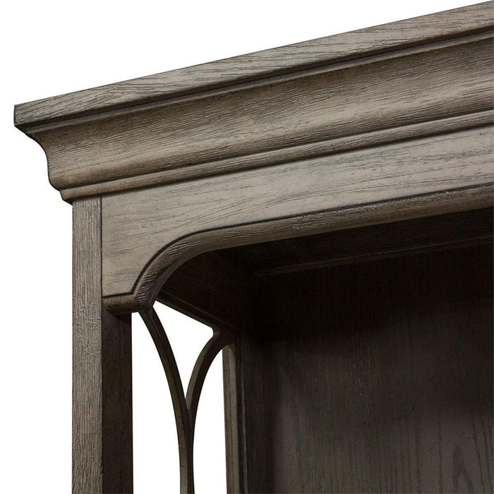 Liberty Simply Elegant Credenza with Hutch in Heathered Taupe - Furniture Max (Falls Church,VA) *