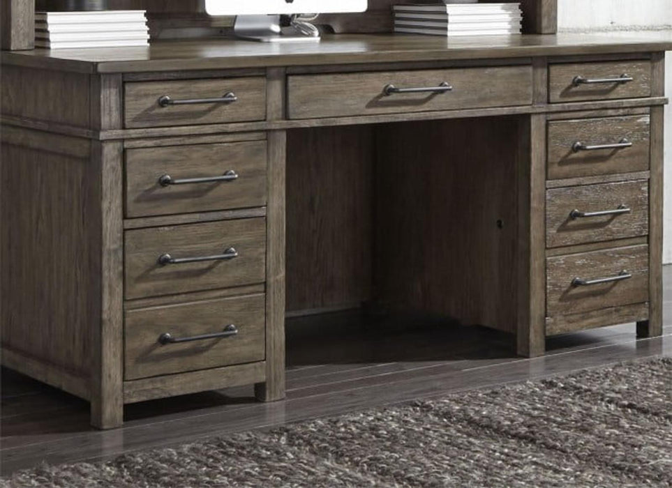 Liberty Sonoma Road Desk/Credenza in Weather Beaten Bark - Furniture Max (Falls Church,VA) *