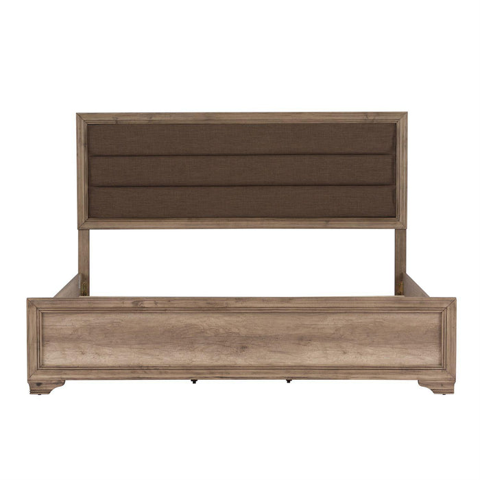 Liberty Sun Valley Queen Upholstered Panel Bed in Sandstone 439-BR-QUB - Furniture Max (Falls Church,VA) *