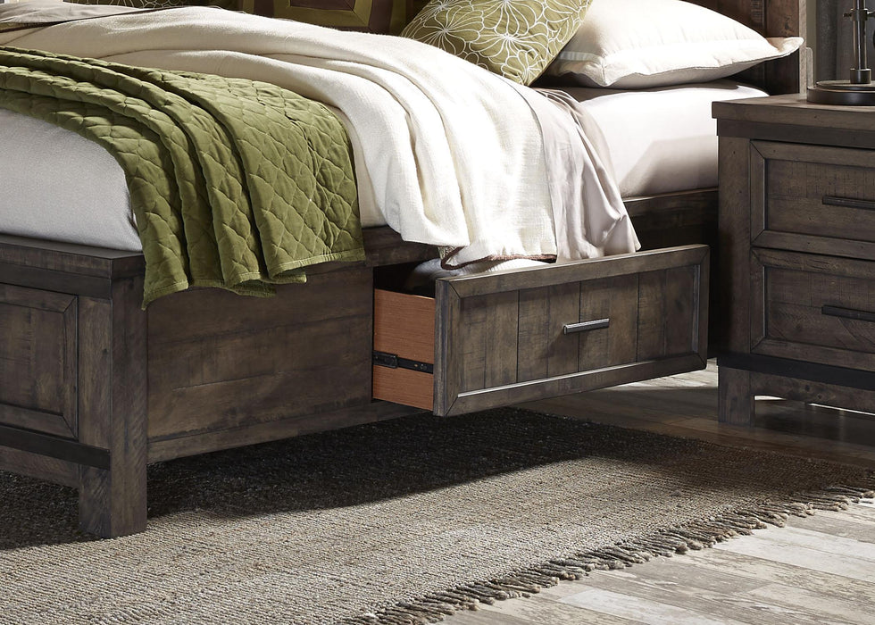 Liberty Thornwood Hills King Two Sided Storage Bed in Rock Beaten Gray - Furniture Max (Falls Church,VA) *