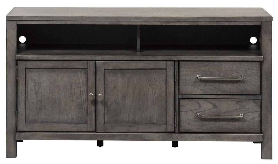 Liberty Modern Farmhouse 56" Entertainment Center with Piers in Dusty Charcoal - Furniture Max (Falls Church,VA) *