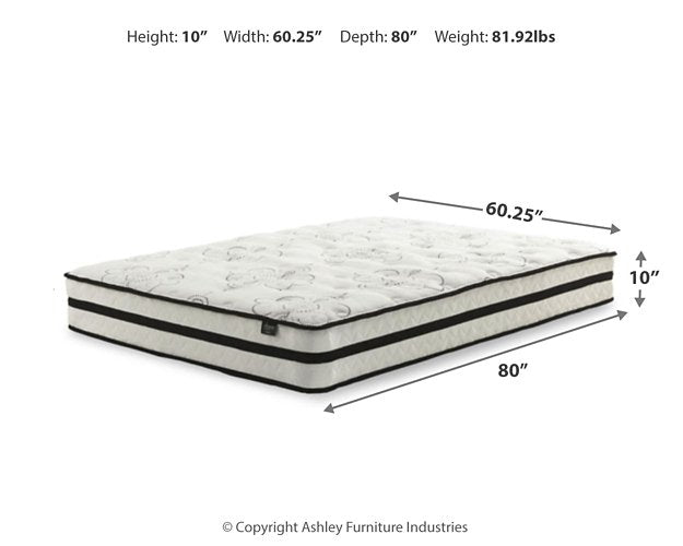 Chime 10 Inch Hybrid 10 Inch Mattress and Pillow - Furniture Max (Falls Church,VA) *