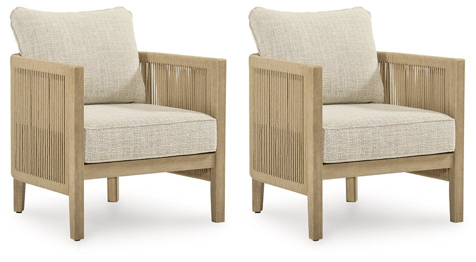 Spooners Cove Outdoor Lounge Chair with Cushion (Set of 2) - Furniture Max (Falls Church,VA) *