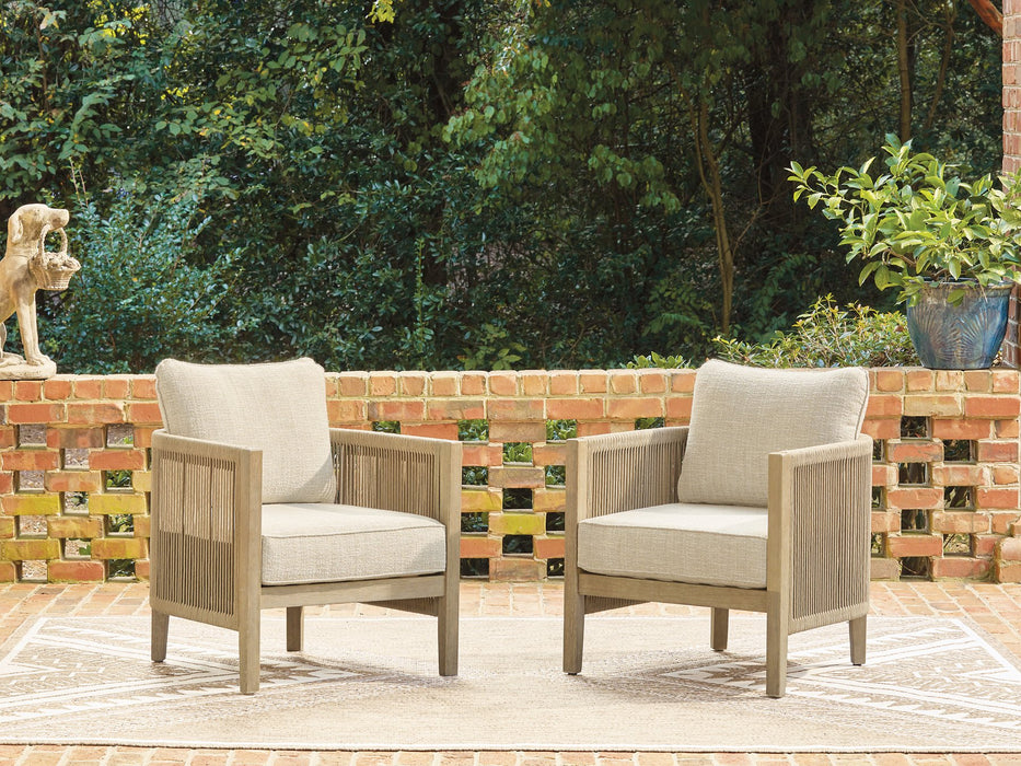 Spooners Cove Outdoor Lounge Chair with Cushion (Set of 2) - Furniture Max (Falls Church,VA) *