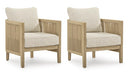 Spooners Cove Outdoor Lounge Chair with Cushion (Set of 2) - Furniture Max (Falls Church,VA) *