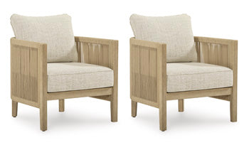 Spooners Cove Outdoor Lounge Chair with Cushion (Set of 2) - Furniture Max (Falls Church,VA) *