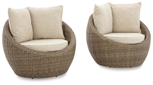 Danson Swivel Lounge with Cushion (Set of 2) - Furniture Max (Falls Church,VA) *