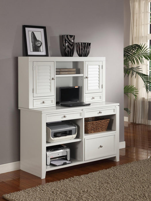 Parker House Boca 5-Piece L-Shaped Modular Office Credenza in Cottage White - Furniture Max (Falls Church,VA) *