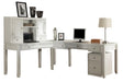 Parker House Boca 5-Piece L-Shaped Modular Office Desk in Cottage White - Furniture Max (Falls Church,VA) *