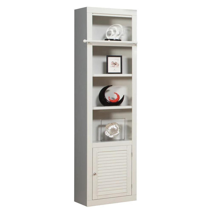 Parker House Boca 6-Piece Bookcase Wall with Ladder in Cottage White - Furniture Max (Falls Church,VA) *