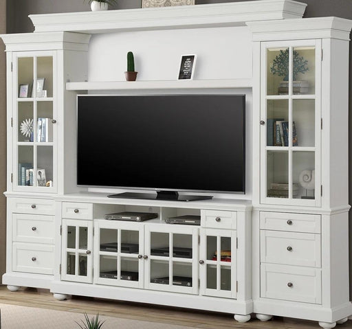 Parker House Cape Cod 4 Piece 63 in. TV Console in Vintage White - Furniture Max (Falls Church,VA) *