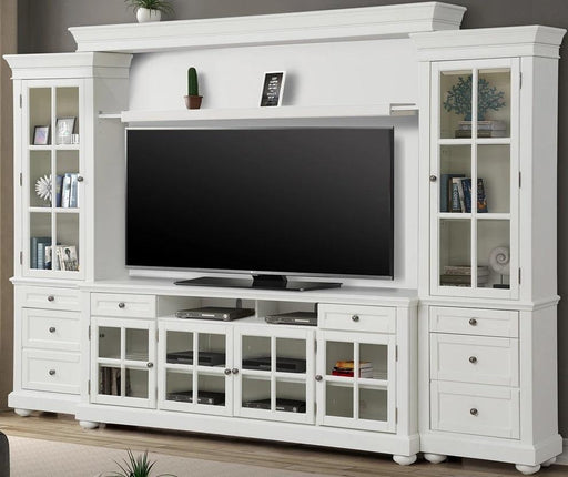 Parker House Cape Cod 4 Piece 76 in. TV Console in Vintage White - Furniture Max (Falls Church,VA) *