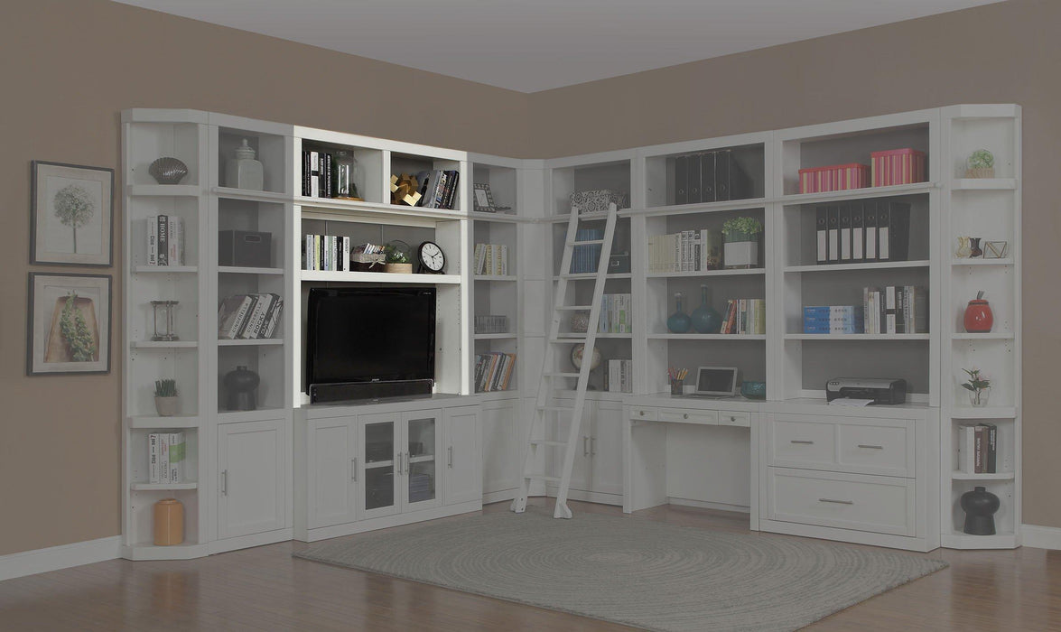 Parker House Catalina 56" Bookcase TV Hutch in Cottage White - Furniture Max (Falls Church,VA) *