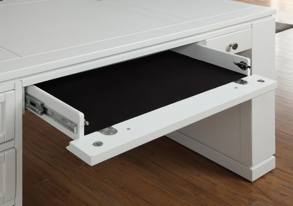 Parker House Catalina 60" Writing Desk w/PWR CTR & USB in Cottage White - Furniture Max (Falls Church,VA) *
