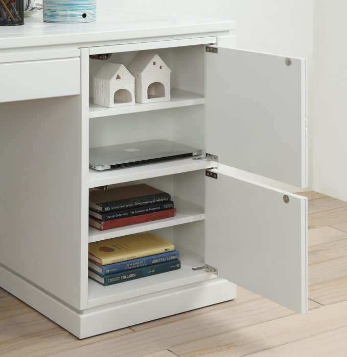 Parker House Catalina 60" Writing Desk w/PWR CTR & USB in Cottage White - Furniture Max (Falls Church,VA) *