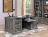 Parker House Gramercy Park Double Pedestal Executive Desk in Vintage Burnished Smoke-3 - Furniture Max (Falls Church,VA) *