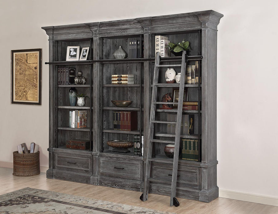 Parker House Gramercy Park 3pc Museum Bookcase in Vintage Burnished Smoke-3 - Furniture Max (Falls Church,VA) *
