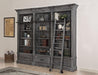 Parker House Gramercy Park 3pc Museum Bookcase in Vintage Burnished Smoke-3 - Furniture Max (Falls Church,VA) *