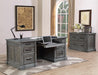 Parker House Gramercy Park Double Pedestal Executive Desk in Vintage Burnished Smoke-3 - Furniture Max (Falls Church,VA) *
