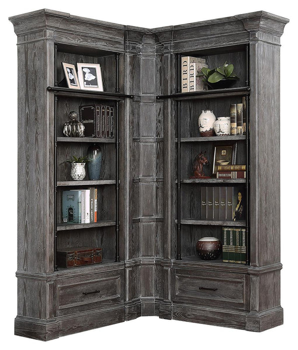 Parker House Gramercy Park 2pc Museum Bookcase in Vintage Burnished Smoke-2 - Furniture Max (Falls Church,VA) *