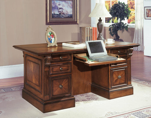 Parker House Huntington Double Pedestal Executive Desk in Vintage Pecan - Furniture Max (Falls Church,VA) *