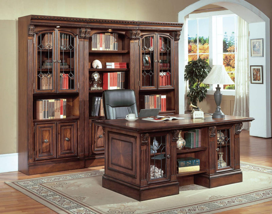 Parker House Huntington Double Pedestal Executive Desk in Vintage Pecan - Furniture Max (Falls Church,VA) *